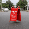 Standee Sắt Chữ A Ngoài Trời 83x45cm Khung Sắt Mạ Kẽm In UV