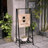 STANDEE SẮT CHỮ A IN 1 MẶT CÓ KỆ ĐỂ HOA DECOR NHÀ HÀNG, QUÁN CÀ PHÊ - LUXI DECOR