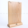 MENU GỖ SIZE A4, A5 KHOEN TRÒN CÓ ĐẾ GỖ SỒI, MENU DÀY 1CM - LUXI DECOR