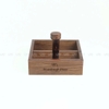 [ NEW ] Khay Gỗ 2 Ngăn - Đựng Gia Vị - Luxi Decor