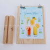 MENU GỖ SIZE A4, A5 KHOEN TRÒN CÓ ĐẾ GỖ SỒI, MENU DÀY 1CM - LUXI DECOR