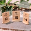 Thẻ Bàn Gỗ Đế Tròn - Khắc Logo Theo Yêu Cầu - Luxi Decor