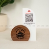 GIÁ GỖ ĐỂ MENU, QR HÌNH TRÒN SANG TRỌNG, ĐẸP, FREE KHẮC LOGO LUXI DECOR.