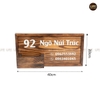 BẢNG GỖ SỐ NHÀ THIẾT KẾ THEO YÊU CẦU BAO GỒM HỘP ĐỰNG THƯ PHÍA TRƯỚC - LUXI DECOR