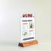 Menu Mica Cao Cấp Kèm Đế Gỗ Sồi - A4/A5/A6 - Free Khắc Logo