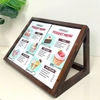 Kệ Đựng Menu Size A3 - Khung Gỗ Thông - Kèm Mica - Luxi Decor