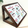 Kệ Đựng Menu Size A3 - Khung Gỗ Thông - Kèm Mica - Luxi Decor