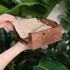 HỘP GỖ ĐỰNG GIẤY HÌNH VUÔNG - PHỤ KIỆN INOX - HIÊN ĐẠI