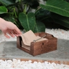 HỘP GỖ ĐỰNG GIẤY HÌNH VUÔNG - PHỤ KIỆN INOX - HIÊN ĐẠI