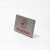 Bảng Inox Hình Chữ L " NO SMOKING" In Nội Dung Theo Yêu Cầu - LUXI DECOR