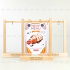Giá Treo Menu Gỗ Sồi Để Bàn A5 Khắc Laser In UV Theo Yêu Cầu