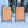 Standee Khung Sắt Bảng Gỗ Thông - Bảng Nội Quy Hồ Bơi