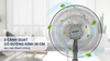 Quạt cây Senko 3 cánh L1638 47W kem cốm