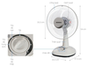 Quạt bàn Senko B1213 xám đồng