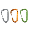 Bộ ba móc khóa carabiner Flextail màu bạc, cam, xanh lá trên nền trắng