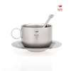 Keith Titanium Coffee cup with saucer and spoon