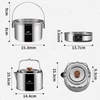 Naturehike Bộ Nồi Cắm Trại Inox Xếp Gọn NH22CJ005