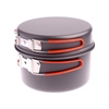 Bộ Nồi Dã Ngoại Fire-Maple Cookware FMC-K7 hai nồi xếp chồng đậy nắp, quai gập màu đỏ