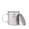 Ca titanium Keith 550ml có nắp và tay cầm gập, chụp nghiêng