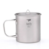 Ca titanium Keith 550ml mở nắp đặt cạnh thân ca, tay cầm gập