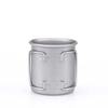 Ca titanium Keith 220ml không nắp, tay cầm gập xuống, nền trắng