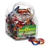 Hộp nhựa đựng nhiều móc khóa carabiner Coghlans nhiều màu, có nhãn Bowl O Biners