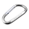 Móc khóa carabiner Coghlans 8mm màu bạc, chụp cận cảnh