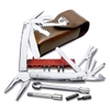 Dụng cụ đa năng VICTORINOX SwissTool Spirit Plus mở rộng đầy đủ lưỡi trên bao da nâu