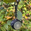 Loa mini Flextail Tiny Speaker gắn móc khóa treo trên cành cây giữa tán lá xanh