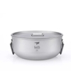 Nồi Keith Titanium Casserole hai quai gập, chụp nghiêng nền trắng
