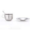 Keith Titanium Coffee cup with saucer and spoon