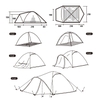 Lều cắm trại 3-4 người NatureHike P-PLUS One Room, One Hall tent NH21ZP015
