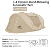 NatureHike Lều Cắm Trại 3-4 Người Tự Bung