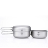 Nồi Keith 3-Piece Titanium Pot and Pan Cook Set 2 nồi titanium quai gập xếp chồng