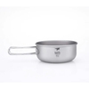 Nồi Keith 3-Piece Titanium Pot and Pan Cook Set một nồi titanium quai gập nhìn từ trên