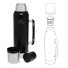 Stanley Phích Giữ Nhiệt Classic Legendary Bottle 1 Lít Cắm Trại