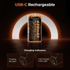 Bảng thông số pin sạc Zero Battery 650CHT: sạc USB-C, đèn báo sạc đỏ khi sạc và xanh khi đầy