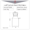 Keith Titanium Bình đựng nước kèm bao xốp cách nhiệt ( 400ml ) Ti3030