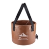 Xô nước gấp gọn Flextail Flex Bucket màu nâu có quai đeo, chụp thẳng trên nền trắng