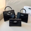 Túi Xách Hermes Kelly Da Bò Trơn Size 19cm