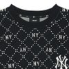 Áo Len Monogram MLB Logo Chữ NY 2023 Màu Đen