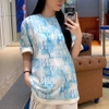 Áo Phông MLB Monogram Water Logo NY 3ATSM1033-50ABS Màu Xanh Blue