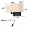 Bedside Reading Lamps with Switch USB Ports