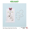 Set Charm Dây Xích Trái Tim