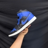 SZ41 Air Jordan 1 Mid 'Hyper Royal Black' 554724-077 035639