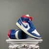 SZ39 Nike Air Jordan 1 Mid 'French Blue Gym Red' BQ6472-146 055345