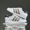 SZ42 adidas originals Superstar 'White Gold Black' FY1335 046455