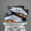 SZ43 Nike Shox R4 'Black Vast Grey Bright Mandarin' HQ1988-003 046298