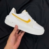 SZ36 Nike Air Force 1 PLT.AF.ORM 'White Yellow Ochre' DJ9946-102 075329