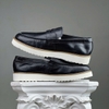 SZ39.5 Boots Loafer Low Black/White 076391